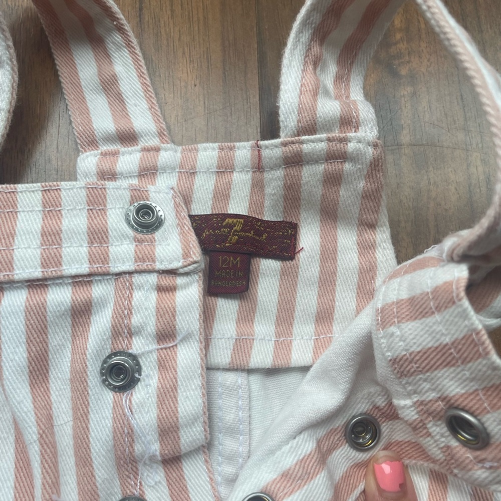 7 for all mankind striped overalls for toddlers 12 month